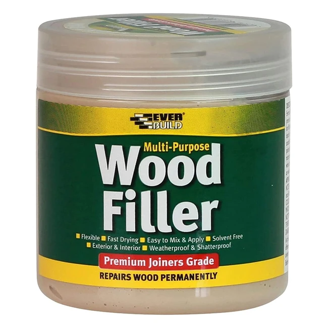 Everbuild Multipurpose Wood Filler Teak 250ml - Waterproof, Sandable, Stainable - #DIY #Woodworking #HomeImprovement