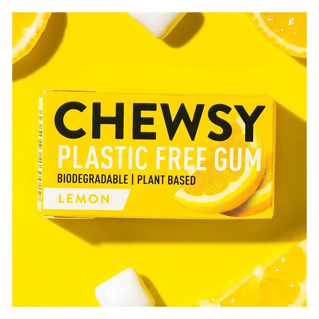 Chewsy al limone - Chewing gum naturale senza plastica - 100 xilitolo - Vegano