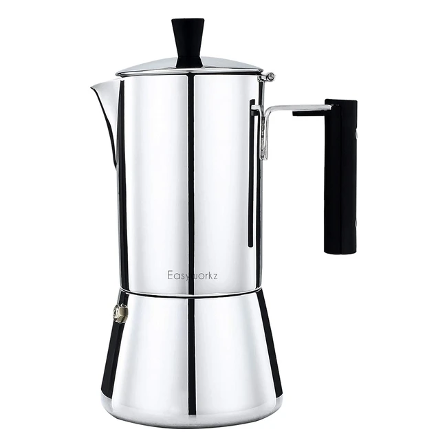 Cafetera Italiana de Acero Inoxidable 200ml - Fácil de Usar y Larga Vida Útil