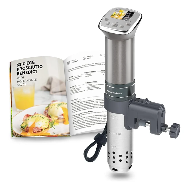 Cuiseur Sous Vide KitchenBoss G321 - 1100W, Écran LCD, 20 Programmes de Recettes