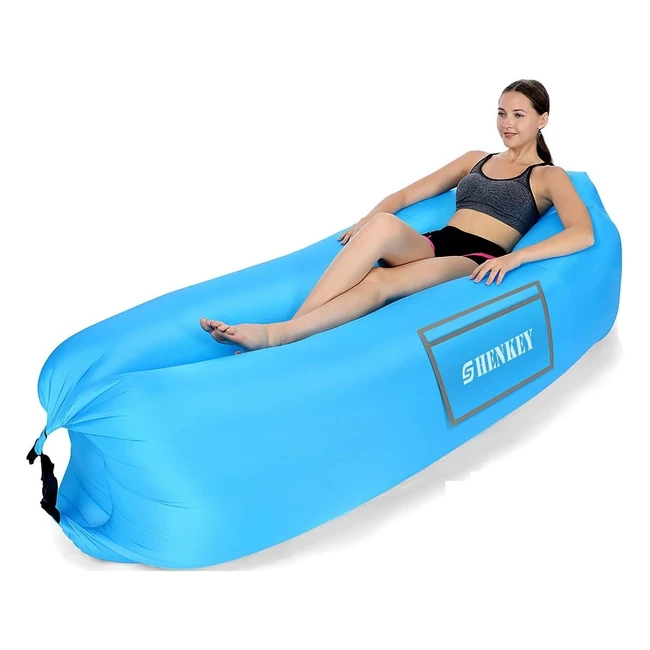 Chaise longue gonflable imperméable Shenkey - Confortable et portable - Idéale pour voyage, camping et plage