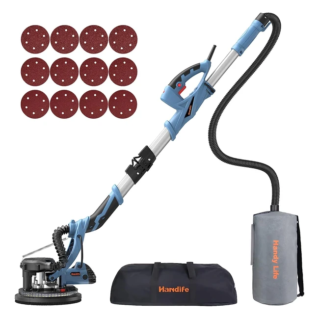 Handife 800W Electric Foldable Wall Sander 800-1800rpm with Vacuum System - LED 
