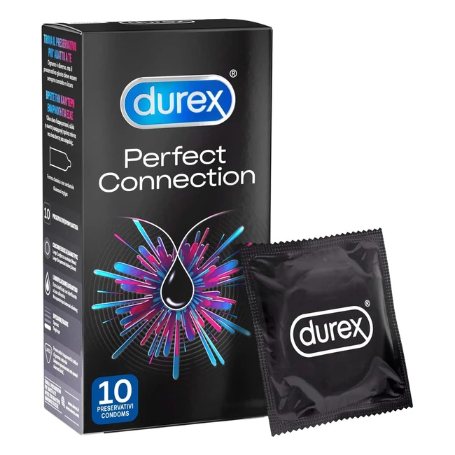 Durex Perfect Connection - Preservativi Extra Lubrificati 10 Profilattici