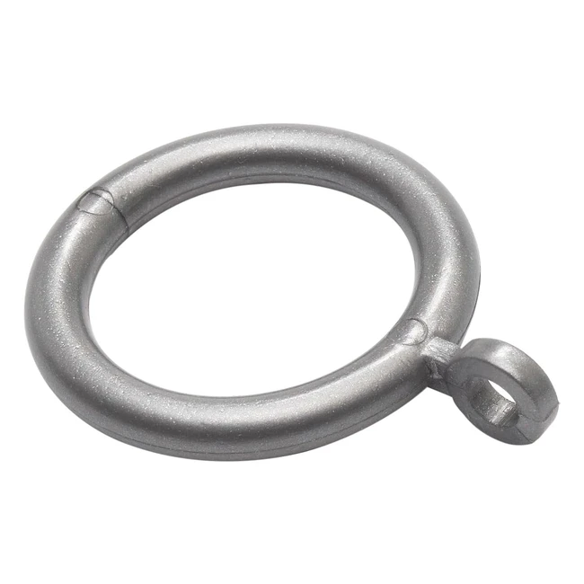 24 Pcs Plastic Curtain Drapery Pole Rod Rings - Grey