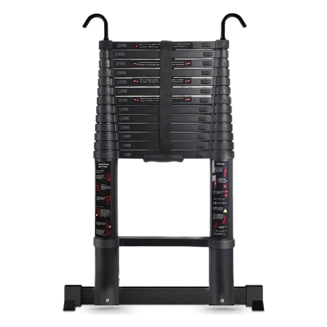 Échelle télescopique Nestling 4.9m en aluminium avec crochets - Légère et compacte