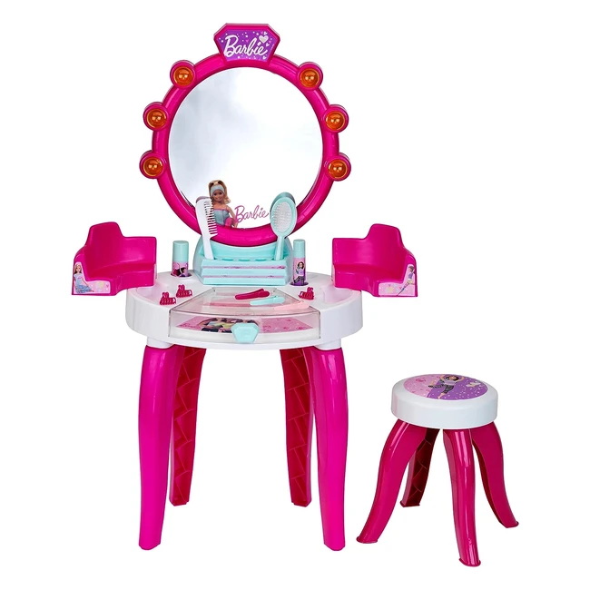 Theo Klein 5328 Barbie Beauty Salon - Effetti Luminosi e Sonori - Accessori per Acconciature - Giocattolo per Bambini dai 3 Anni in su