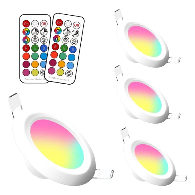 Spots encastrables LED 5W, changement de couleur, lot de 4