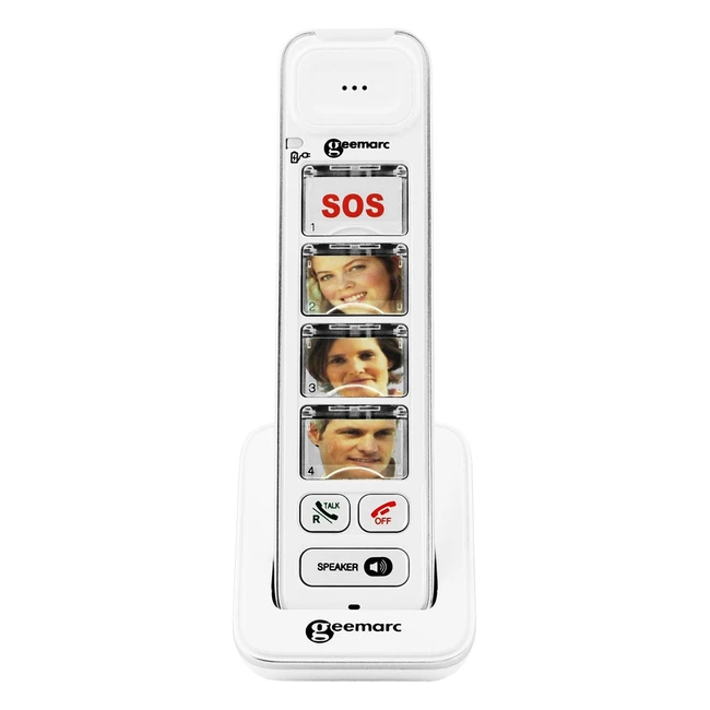 Teléfono Inalámbrico Geemarc Photodect 295 Amplificado - Blanco