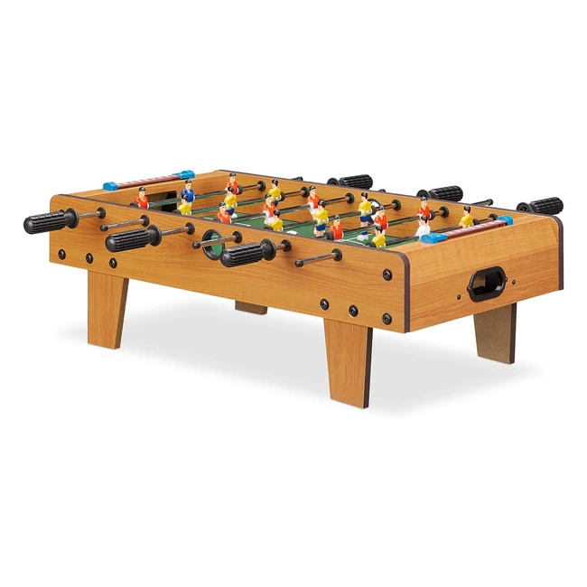Babyfoot Mini pour Enfants et Adultes - Jeu de Table Soccer de Voyage - LXP 69 x 37 cm - Vert/Marron - 10022517
