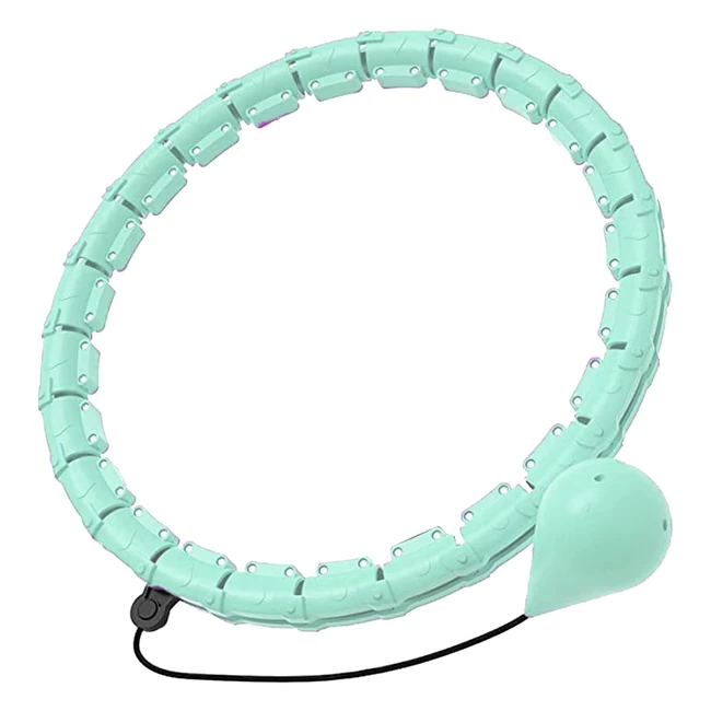 Smart Hula Ring Hoops - Weighted Hula Hoop for Adults - 24 Knots - Detachable - Size Adjustable - Auto Rotation - 360° Massage - Thin Waist Exercise