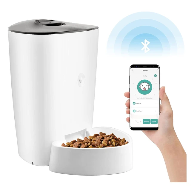 Mangiatoia Automatica Pawmate 4L - WiFi e Bluetooth - Dispenser Programmabile - 16 Pasti al Giorno