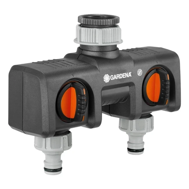 Gardena 819320 2-Wegeverteiler - Ideal für zwei Geräte - Wasserdurchfluss selbst bestimmen