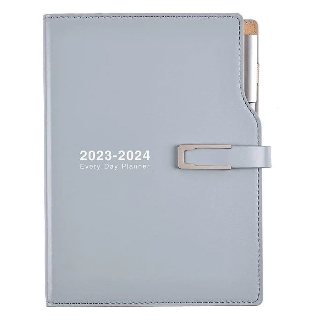 Academic Diary 2023-2024 | A5 Day-to-Page Schedule Organizer | Thicker Paper | Blue