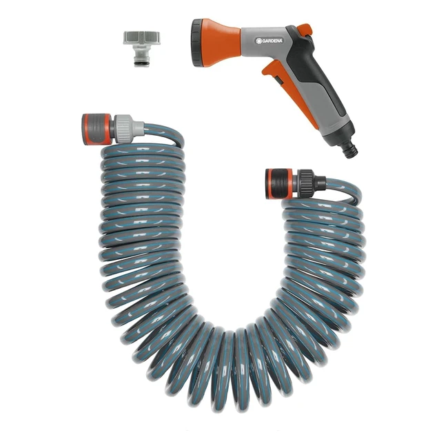 Gardena Manguera Standard 10 m - Spiralschlauch mit Bewässerungsbrause