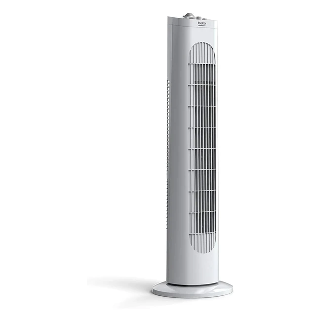Ventilateur Tour Beko EFW5100W - 50W, 3 Vitesses, Blanc