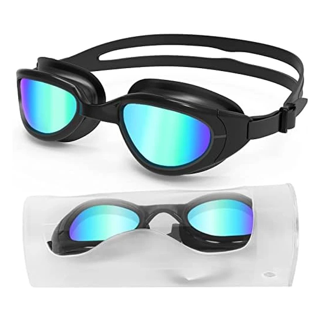 Hotsrace Swimming Goggles - Anti-Fog, Waterproof, UV Protection - Clear View, Soft Seal - Professional Swim Goggles
