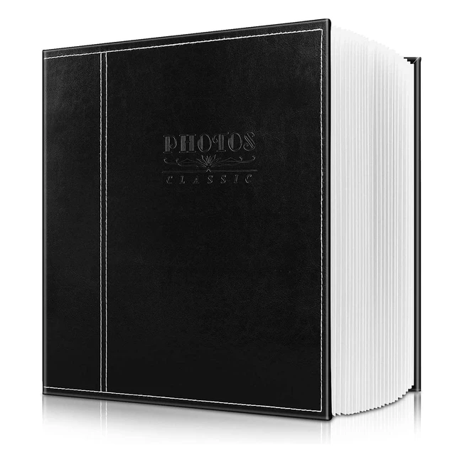 SafeDealShop Magnetic Self-Stick Page Photo Album - Leather Cover - Holds 4x6, 5x7, 6x8, 8x10, 10x12 Photos - Suitable for Anniversary, Wedding, Baby Growth, Family Album