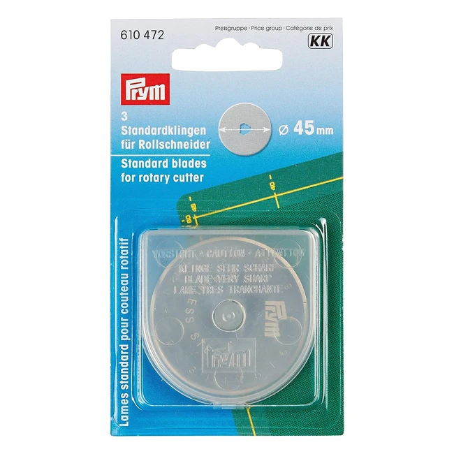 Prym Spare Blades for Rotary Cutter - Stainless Steel - 45mm - Top Quality