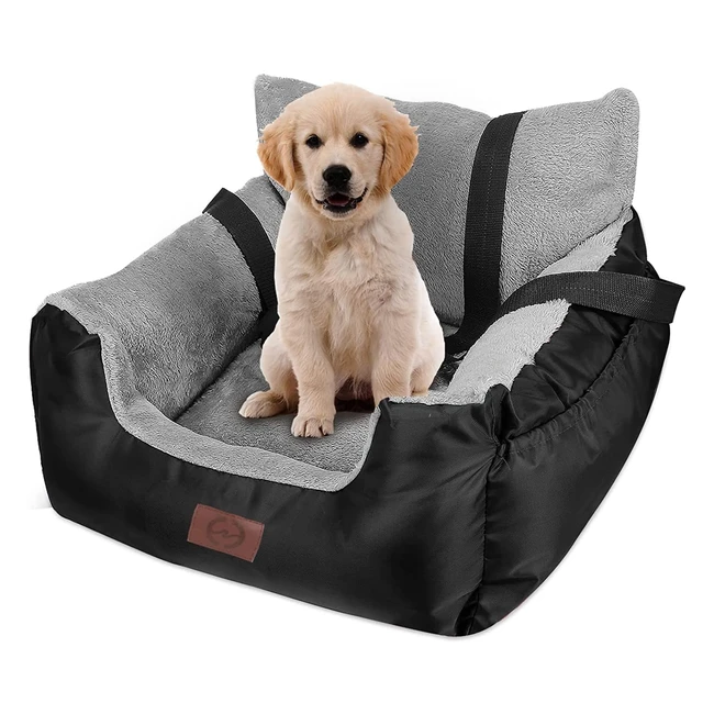Gofirst Dog Car Seat - Small Dogs  Cats - Travel Car Bed - Storage Pocket - Cli