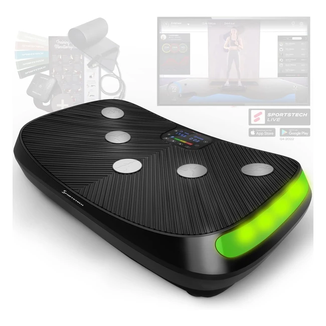 NEU 2022 4D Vibrationsplatte VP400 - Curved Design Trainingsvideos Color Touc