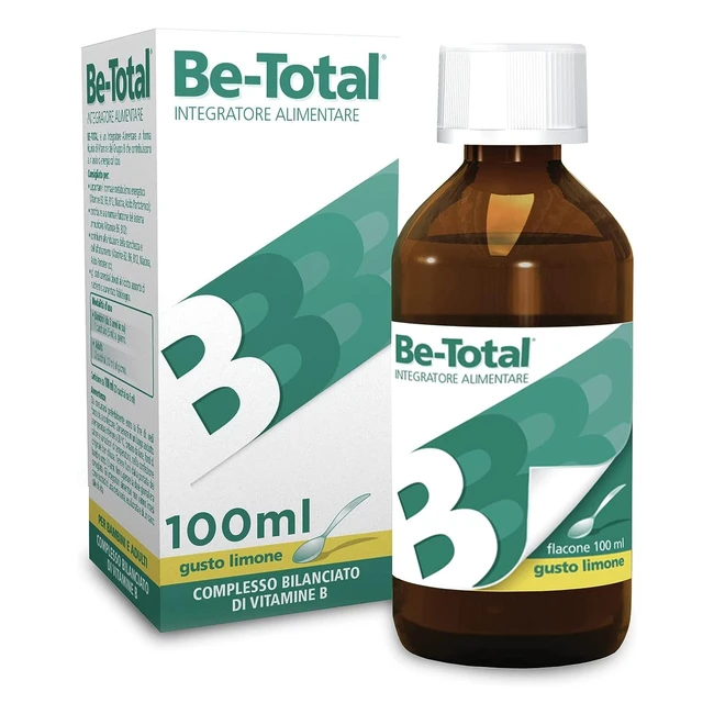 Be Total Liquido Integratore Alimentare di Vitamine B - Supporto Sistema Immunitario - Senza Glutine e Lattosio - Bambini 3+ - Gusto Classico al Latte