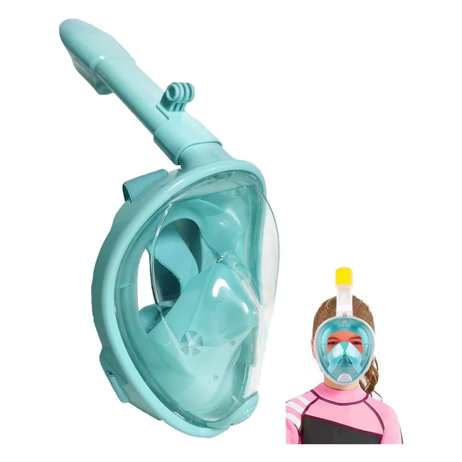 Masque de plongée enfants intégral 180 HD - Anti-fuite, antibuée