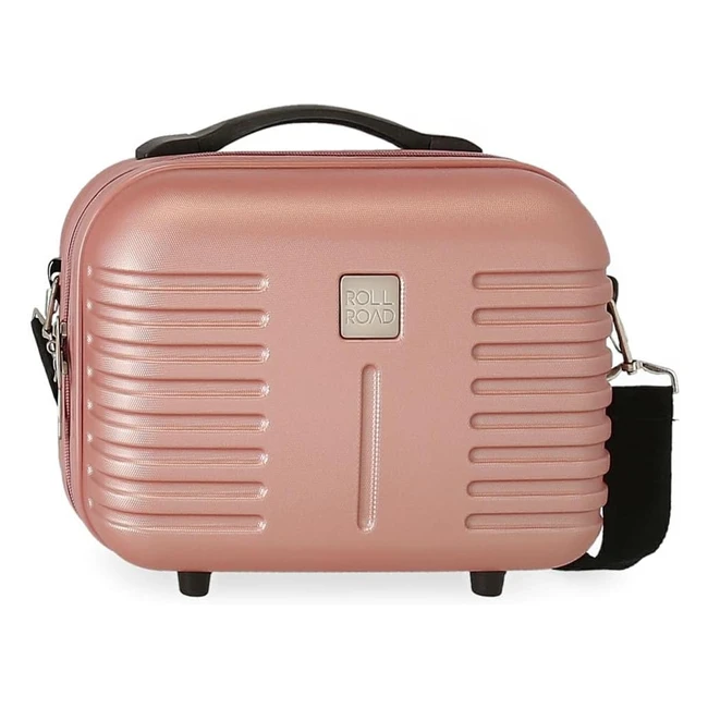 Beauty case Roll Road India regolabile rosa 29x21x15 cm ABS