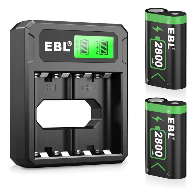 Chargeur de batterie Xbox One EBL avec 2pcs batteries - 2800mAh, charge rapide