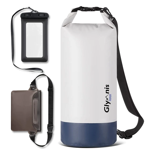 Bolsa Estanca Impermeable Glymnis 5L/10L/20L - Ideal para Rafting, Kayak, Senderismo, Pesca y Camping