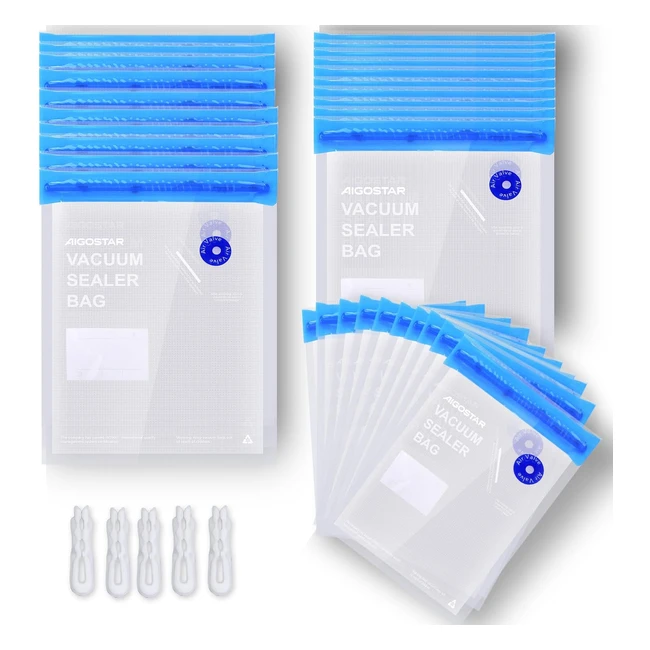 Lot de 30 sacs sous vide réutilisables sans BPA - Aigostar