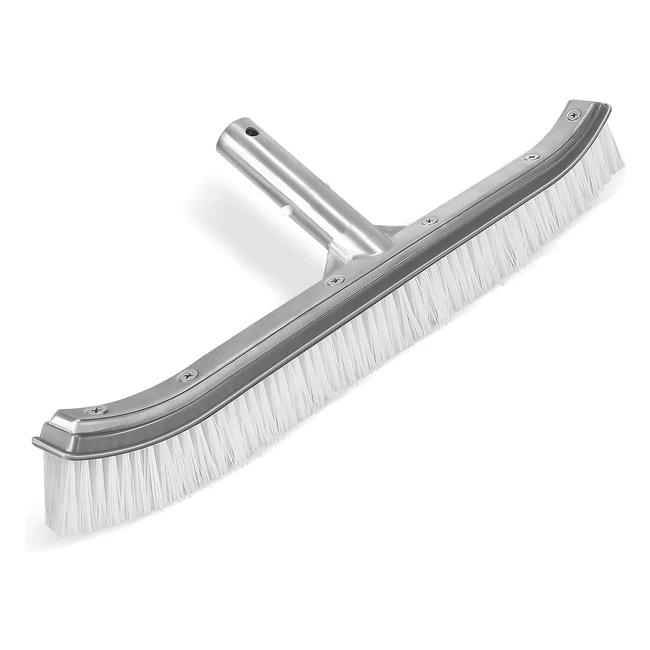 Spazzola per piscina 46cm aluminium con clip EZ e setole resistenti