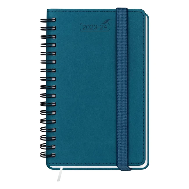 Bezend 17-Month Academic Diary 2023-2024 A6 Week to View Pacific Green