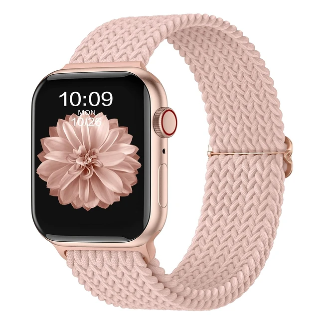 Cemika Braided Solo Loop Straps for Apple Watch 40mm 41mm 38mm | Stretchy Elastic Sport Band
