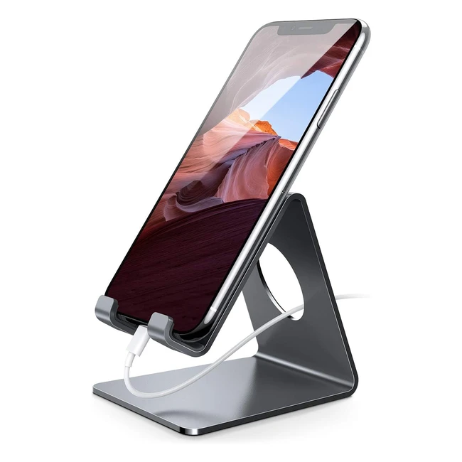 Lamicall Phone Stand Dock - Universal Holder for iPhone 14 Pro Max Plus - Gray