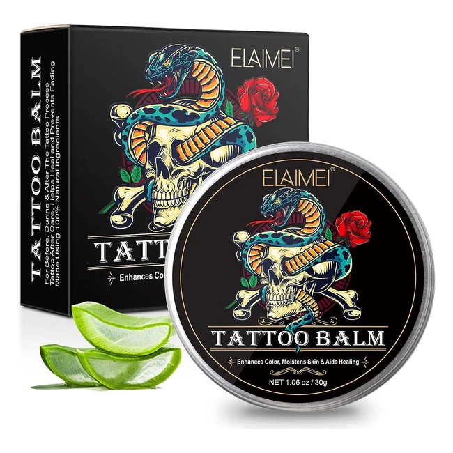 Crema Tatuaje Tattoo 106oz - Cuidado Posterior del Tatuaje - Hidratante Iluminador - Vegana