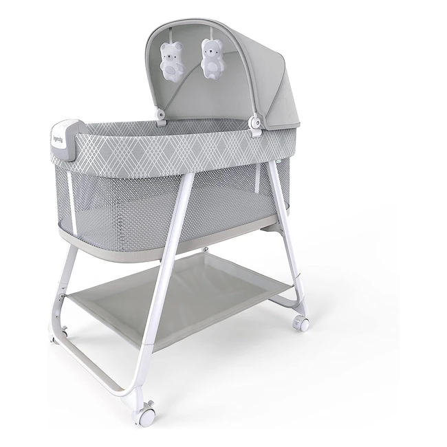 Cuna Ingenuity Lullanight 4 Ruedas - Sonidos y Melodías - 2 Peluches - Unisex - Recién Nacido a 5 Meses