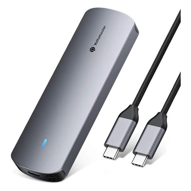 Boitier SSD M.2 NVMe Aluminium USB 3.2 Gen2 10Gbps - Installation Sans Outil - Large Compatibilité - Windows, Linux, Mac