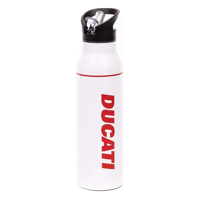 Ducati Thermosflasche Edelstahl Weiß Einheitsgröße - Hält 24h heiß und 12h kalt