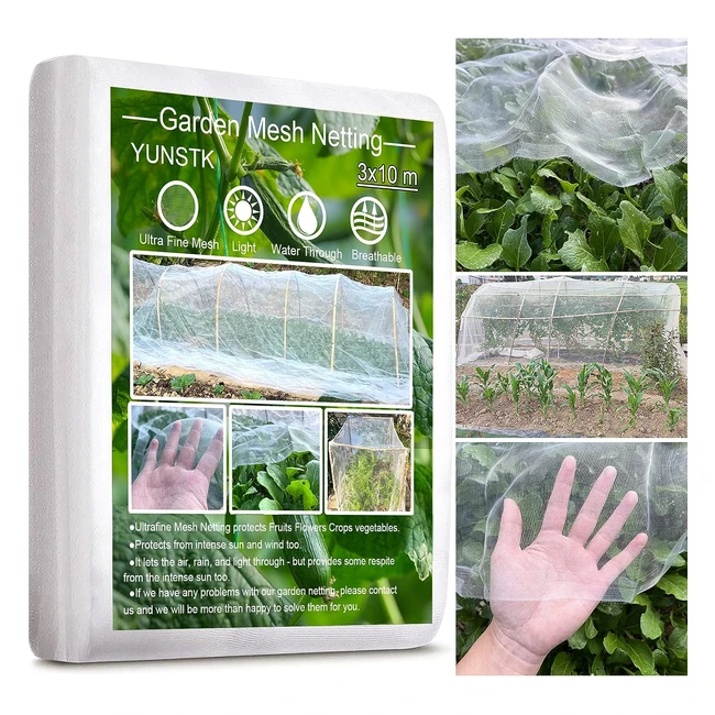 High Quality Garden Netting for Veg Patch - Fine Mesh 3x10m - Protect Your Plants from Insects and Birds