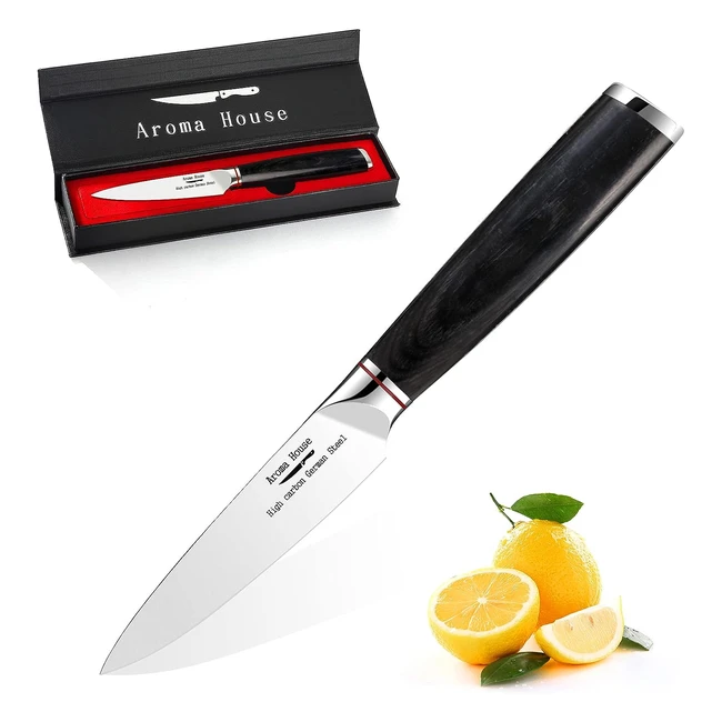 Couteau Cuisine Professionnel 20cm - Lame Acier Inoxydable Allemand - Très Tranchante