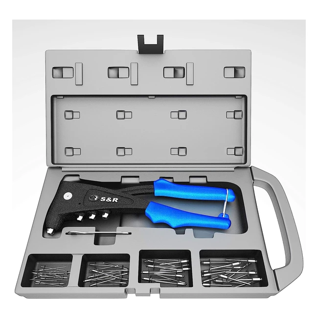 Rivettatrice Manuale Professionale con 60 Rivetti - Alta Qualit