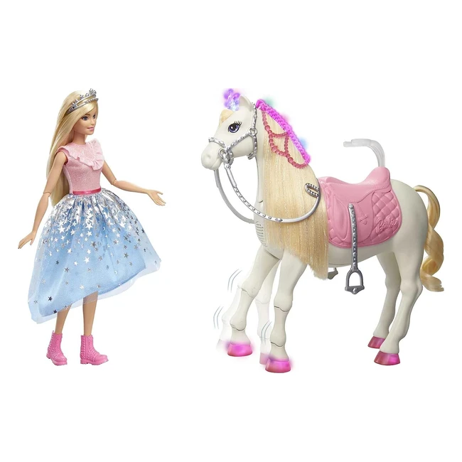 Barbie Aventura de Princesas - Muñeca Rubia con Caballo de Juguete - Mattel GYK64