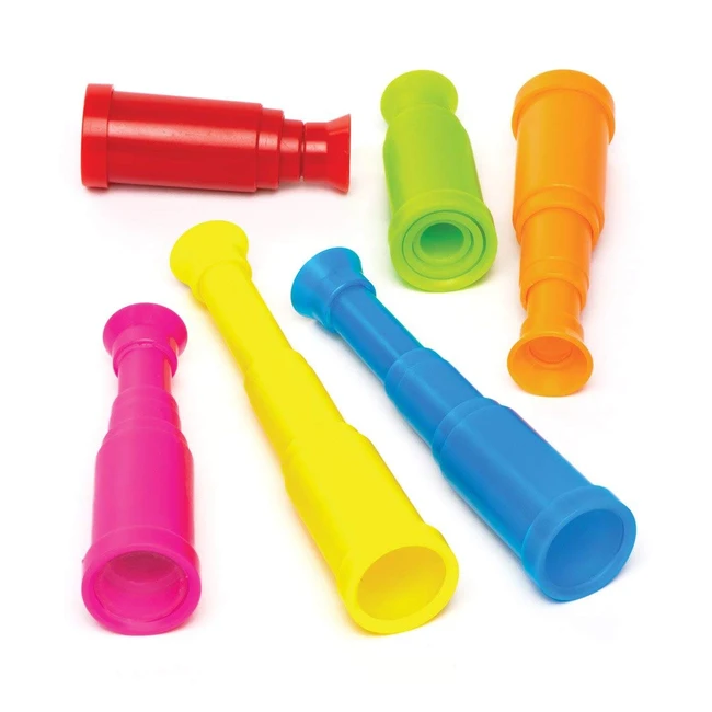 Baker Ross AW586 Mini Telescope Pack of 6 - Explore the Skies with Retractable Function