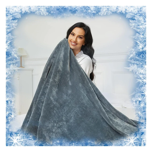 Uplayteck Cooling Blankets for Hot Sleepers - Doublesided Soft Bed Throw - Qmax04 Technology - Breathable Cold Bed Blanket - 59x79 Grey