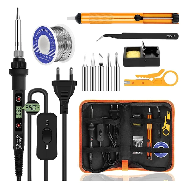 Premium-Ltkolben-Set 80W LCD einstellbare Temperatur 180-520C mit EinAus-S