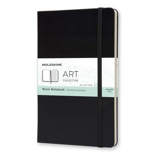 Moleskine Art Collection - Cuaderno de Música, Tapa Dura, Negro, 13x21cm, 192 Páginas