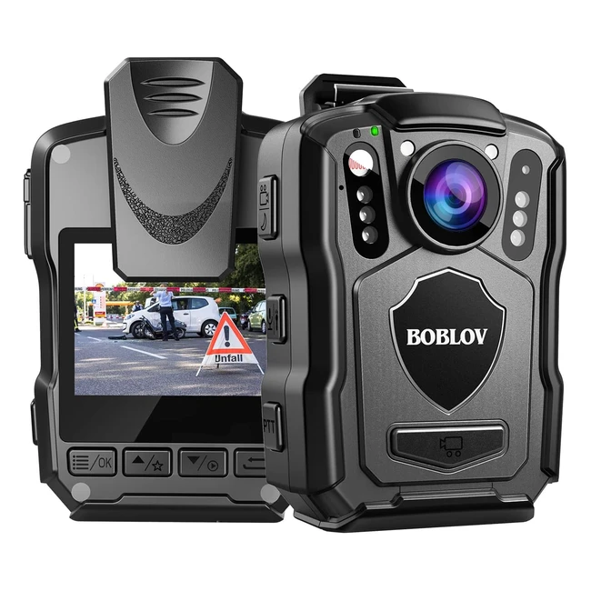 Boblov M5 2K Body Camera for Security  128GB  15hrs Recording  1080p 1440p  