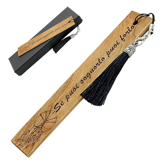 Segnalibro in legno Amore Legno Sforza - Idee regalo originali per laurea, colleghi, maestre e amici - Frase motivazionale portafortuna
