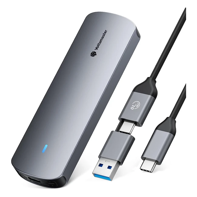 Carcasa SSD M.2 NVMe USB 3.2 Gen2 10Gbps - Instalación sin herramientas - Compatibilidad amplia