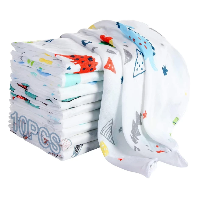 Copertina Neonato Koodib 80x80cm Cotone - 10 Copertine in Mussola